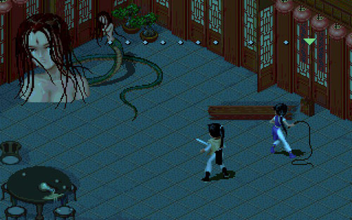 Xiaoyao and Yueru discover a snake (Ling'er)