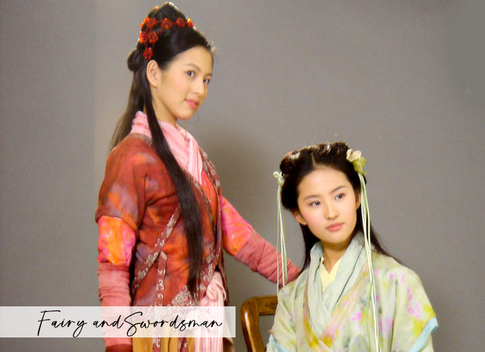 Esther Liu as Lin Yueru and Li Yifei as Zhao Ling'er (Chinese Paladin)