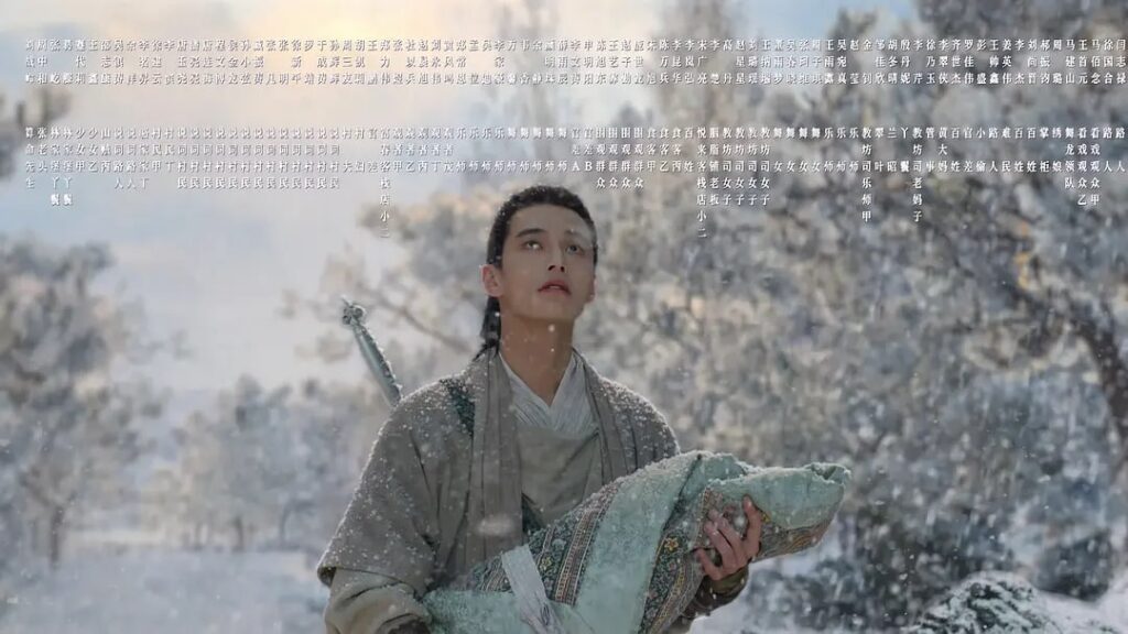 He Yu as Li Xiaoyao (Sword and Fairy 1) ending credits